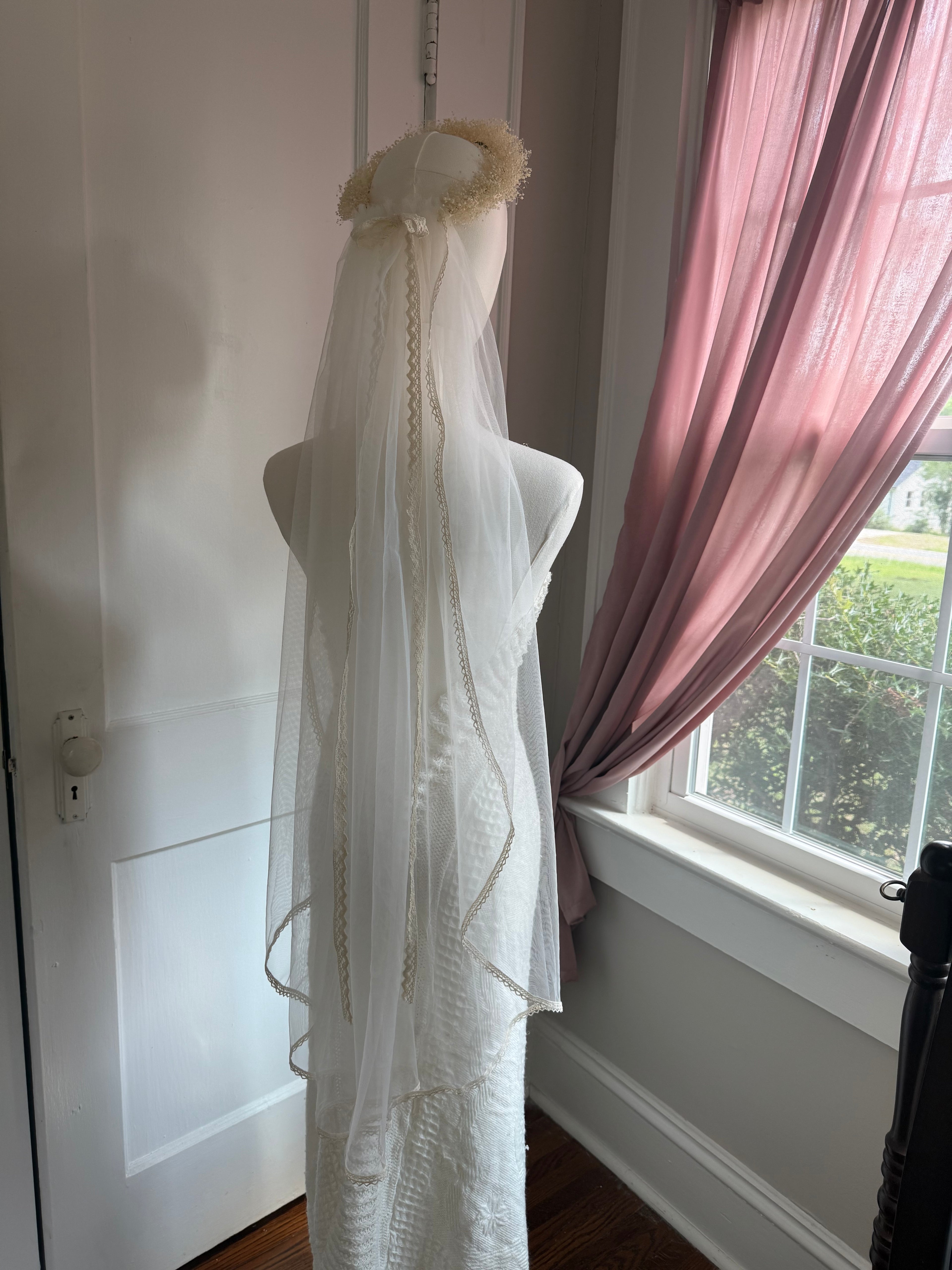 Flower crown veil